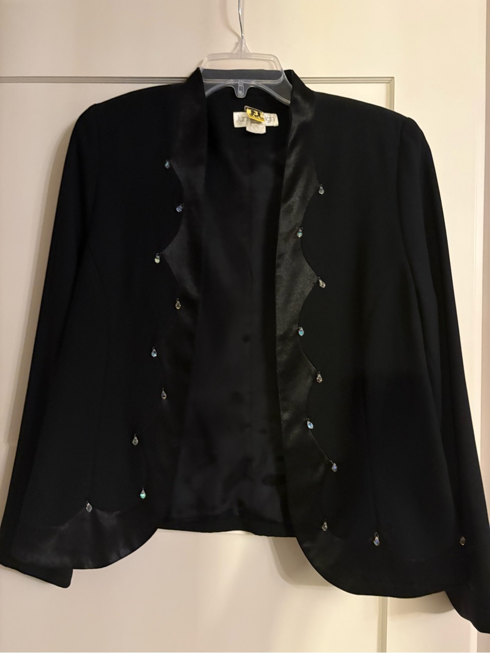 Vintage Y2K Junnie Leigh New York Black Evening Dress & Jacket Swarovski Crystal - Picture 3 of 11